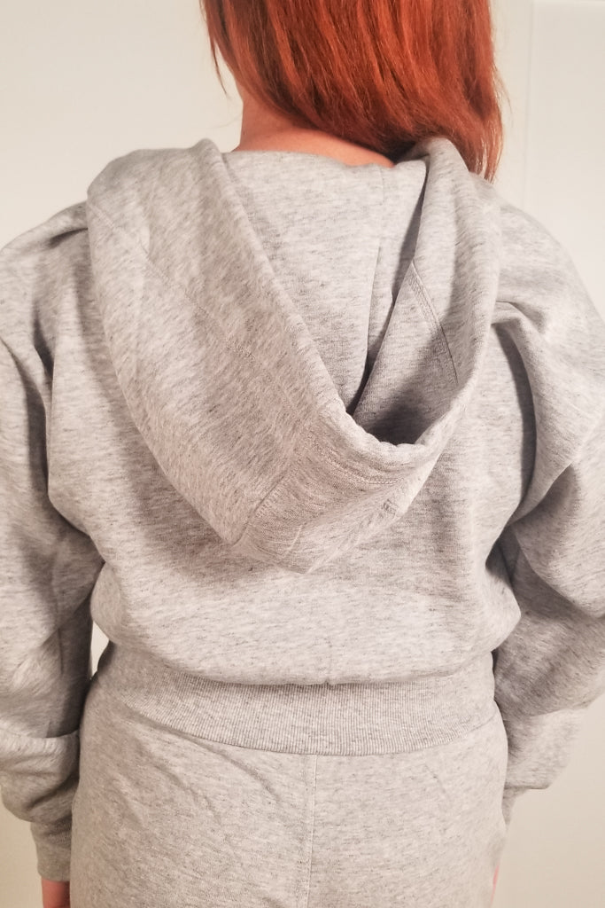 Warm Nights Cropped Jacket - Heather Grey