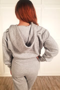 Warm Nights Cropped Jacket - Heather Grey