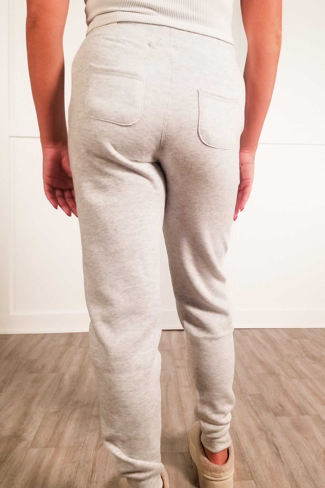 Lovely Muse Fleece Joggers - Ice Grey