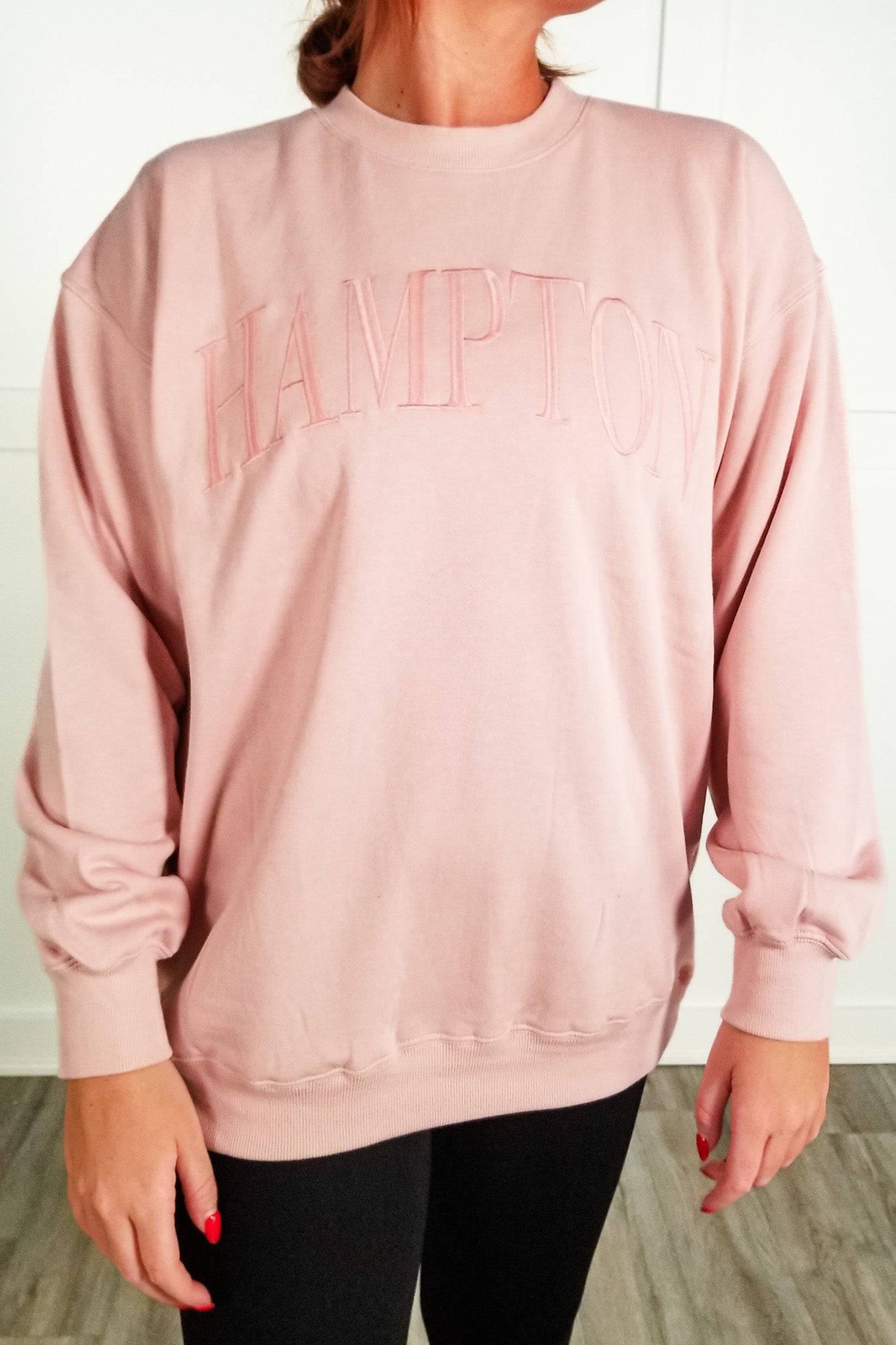 Hampton Embroidered Sweatshirt - Pink