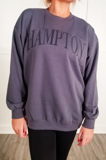 Hampton Embroidered Sweatshirt - Midnight Blue