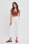 Play The Radio Cropped Jeans - White