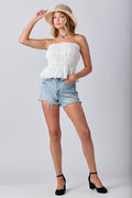 Charming Crush Tube Top- White