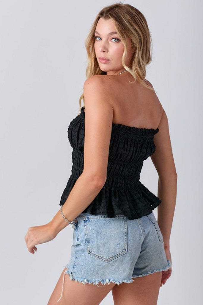 Charming Crush Tube Top- Black