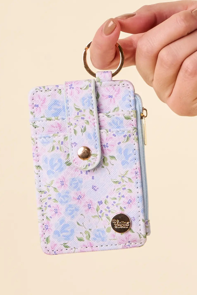 Keychain Wallet - Secret Garden Blue