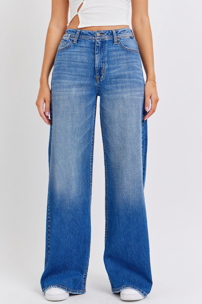 Trust Yourself Wide Leg Jeans - Medium Wash