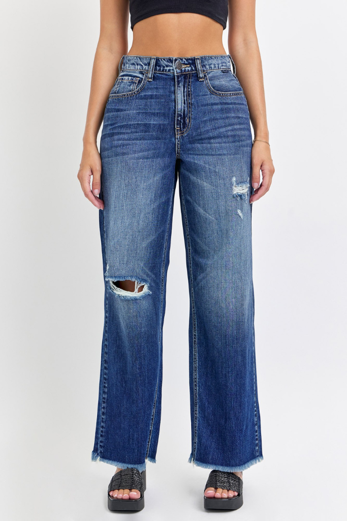 Mercy Wide Leg Jeans - Dark Wash