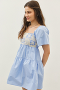 Defy Limits Poplin Dress - Sky Blue