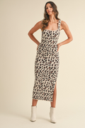 Refined Style Midi Dress - Leopard