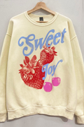 Sweet Joy Graphic Sweatshirt - Cream