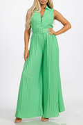 Matilda Wide Leg Jumpsuit - Kelly Green