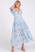 AnnMarie Floral Maxi Dress - Blue