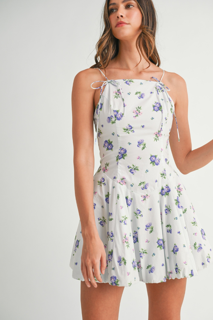 My Wish Floral Dress - Blue