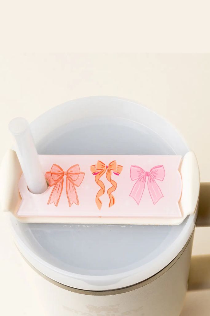 Tumbler Lid Tag - Blushing Bows