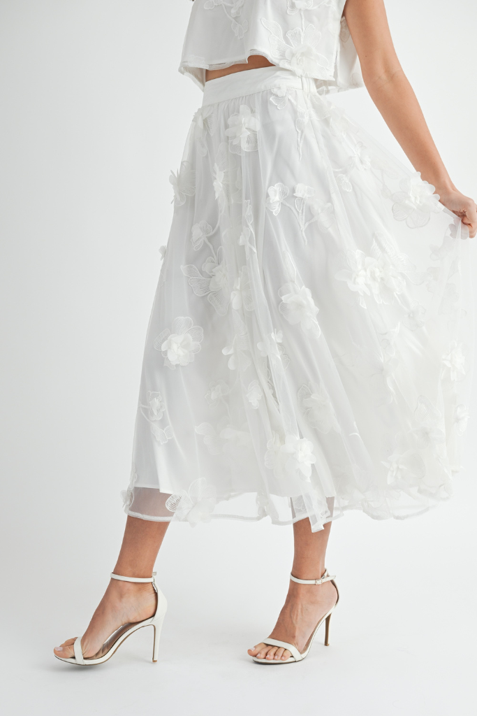 In My Life Midi Skirt - Off White