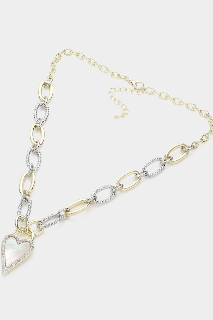 Make You Mine Heart Necklace - Gold/Silver