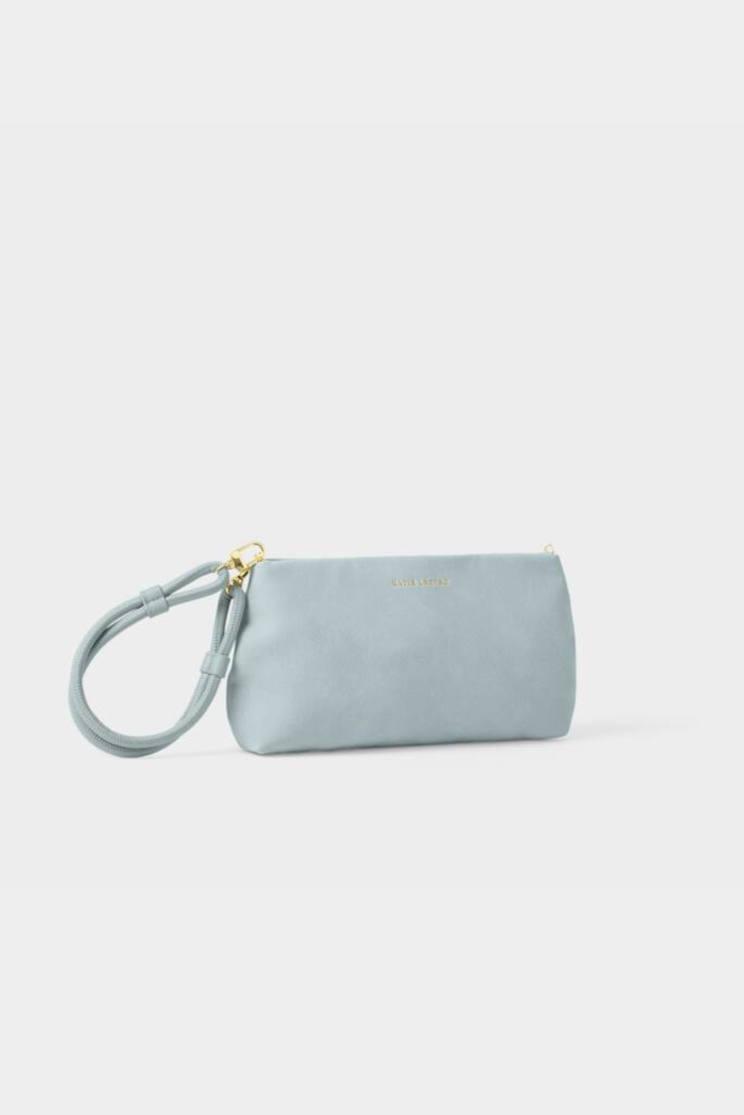 KL Asha Suede Clutch - Blue Mist