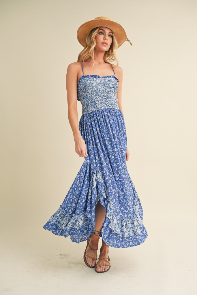 Secret Path Maxi Dress - Blue