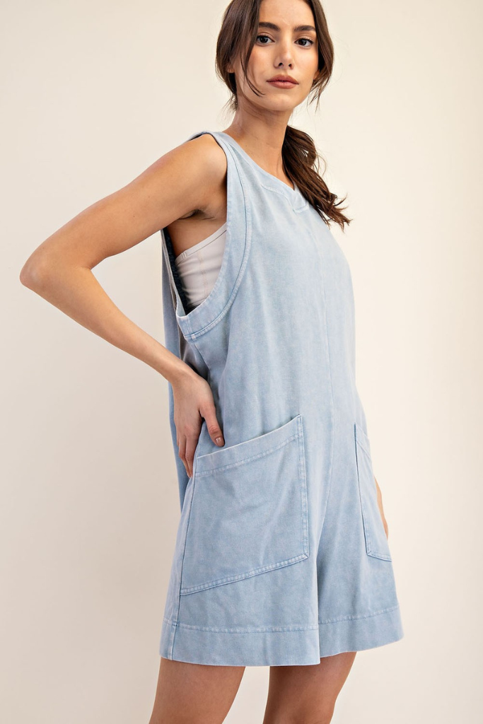 Created Beauty Romper - Utility Blue