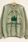 Farm Fresh Xmas Trees Sweatshirt - Green