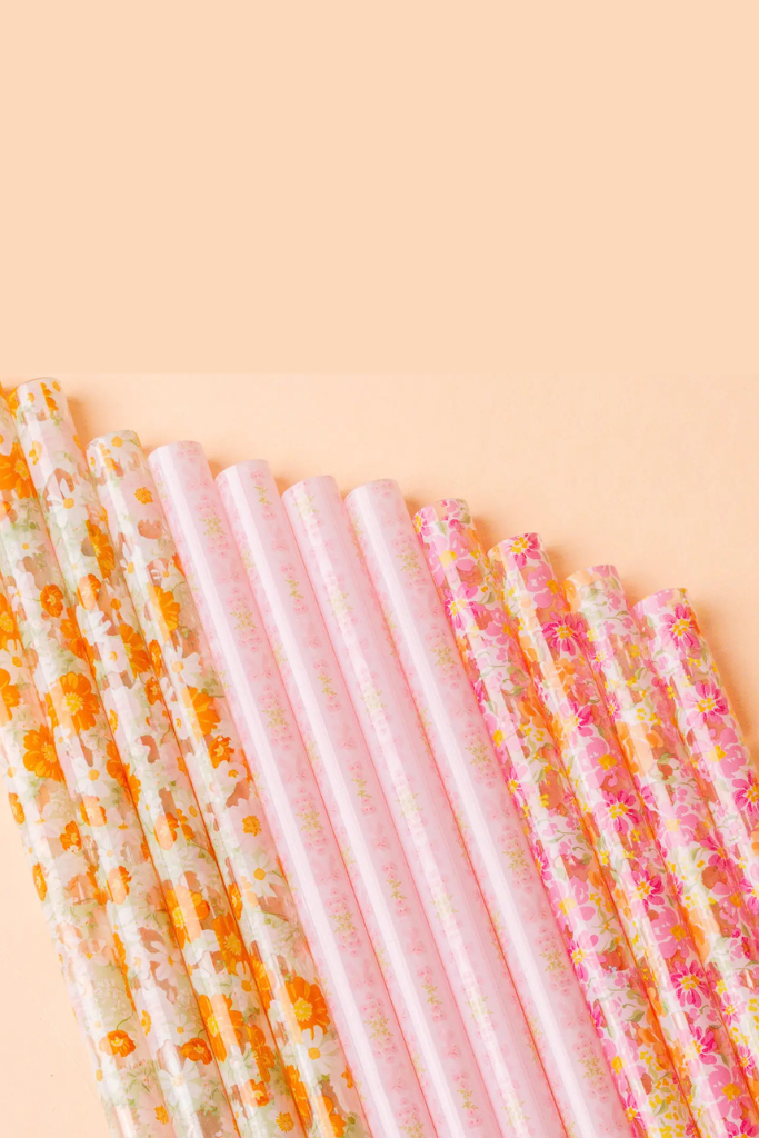 40oz Tumbler Straws - Secret Garden Pink