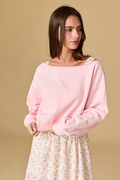 Total Bliss Cropped Sweatshirt - Pink