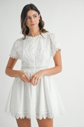 Confessions Eyelet Lace Dress - White