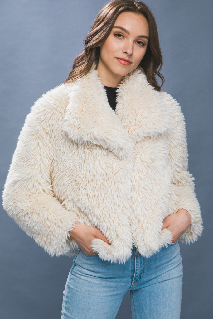 Juno Fur Jacket - Ivory