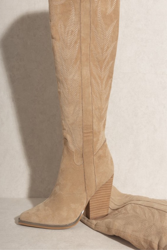 Oasis Cowgirl Boots- Taupe