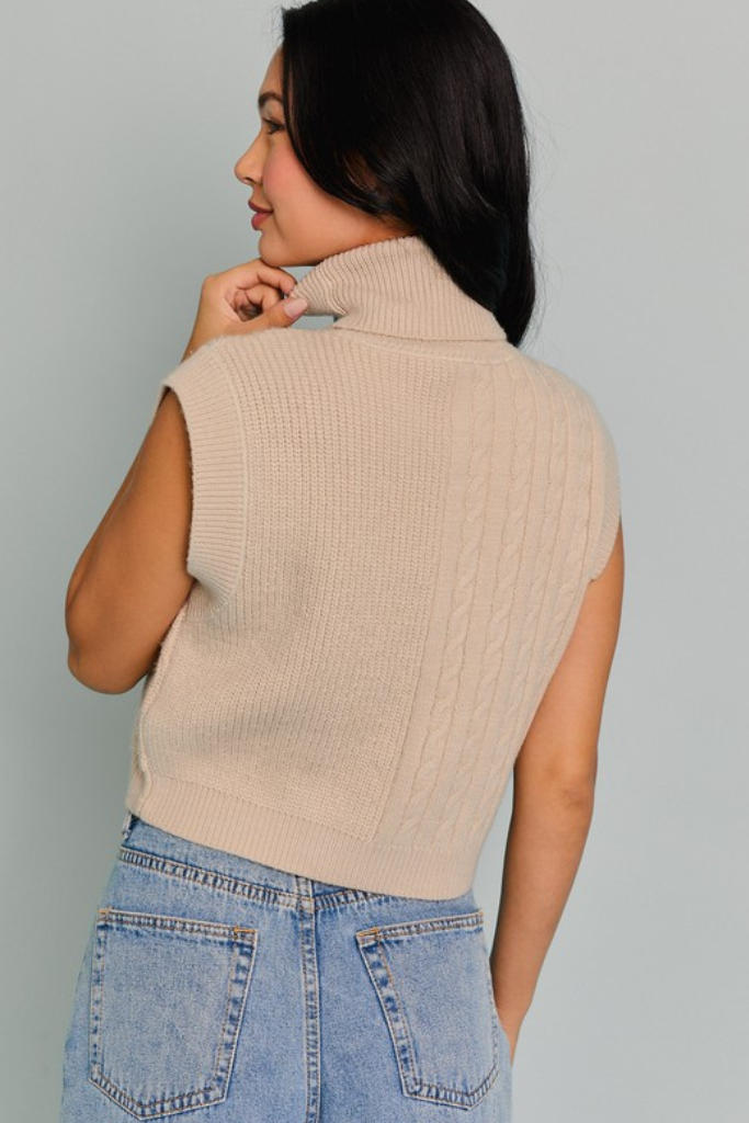 Dream Catcher Sweater Vest - Taupe