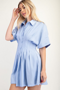 Roxy Pleated Dress - Blue