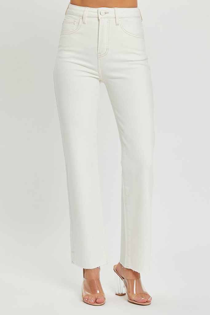 The Crave Straight Leg Jeans - Cream