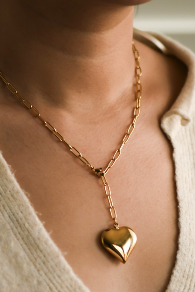 Eternal Bond Heart Necklace - Gold