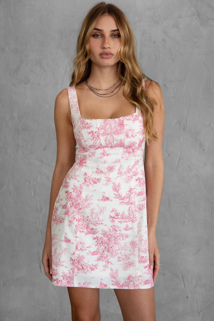 Ray Of Hope Floral Dress - Pink