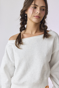 Total Bliss Cropped Sweatshirt - Off White