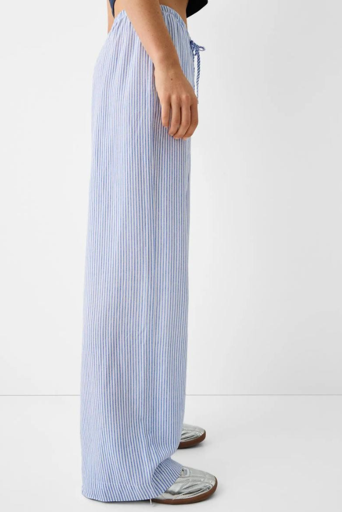 Summer Feels Striped Pants - Blue