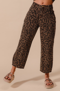 Small Town Wide Leg Pants - Leopard