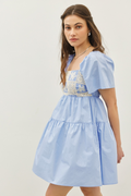 Defy Limits Poplin Dress - Sky Blue