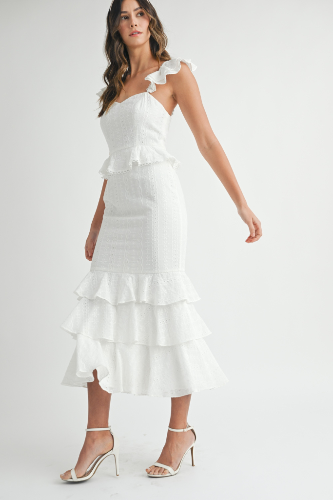 Nurtured Soul Midi Dress - Off White