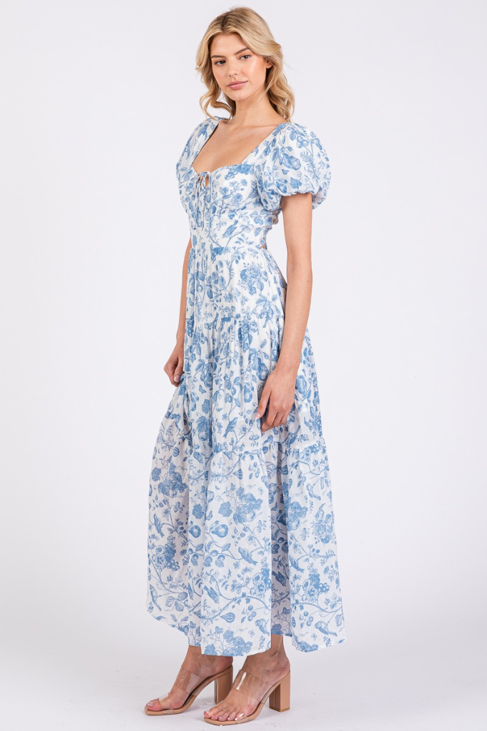 AnnMarie Floral Maxi Dress - Blue