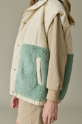 On The Spot Fleece Vest - Cream/Sage