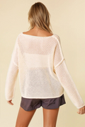 Bold Choice Open Knit Top - Ivory