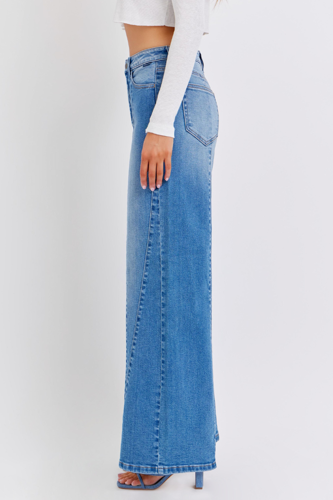 Adventure Time Wide Leg Jeans - Medium Wash