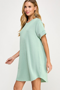 Simply Me Ribbed Dress - Sage