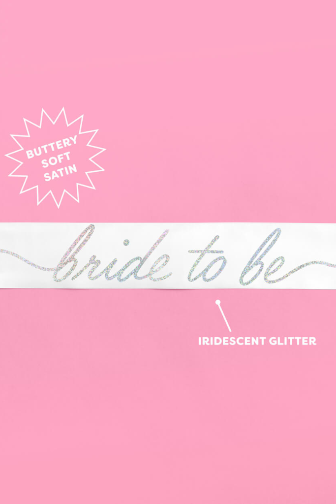 Bridal Bliss Sash - White Iridescent