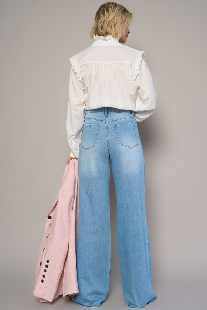 My Closure Wide Leg Jeans - Medium Wash