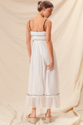 Tempting Fate Maxi Dress - White/Black