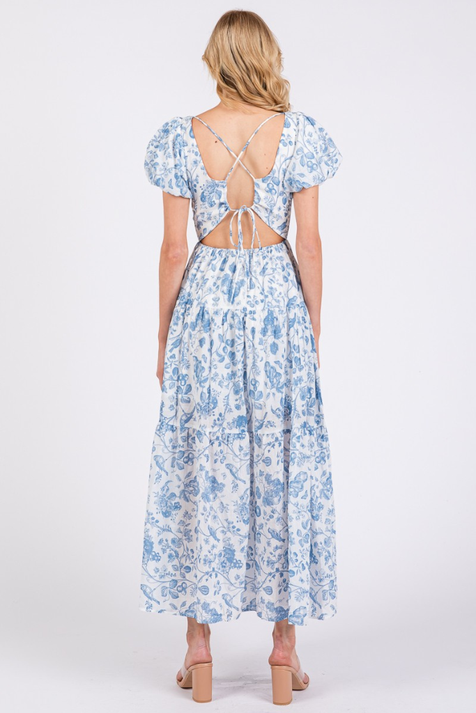 AnnMarie Floral Maxi Dress - Blue