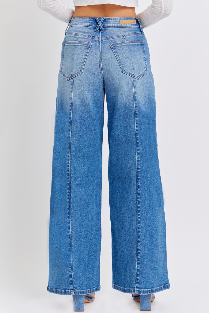 Adventure Time Wide Leg Jeans - Medium Wash