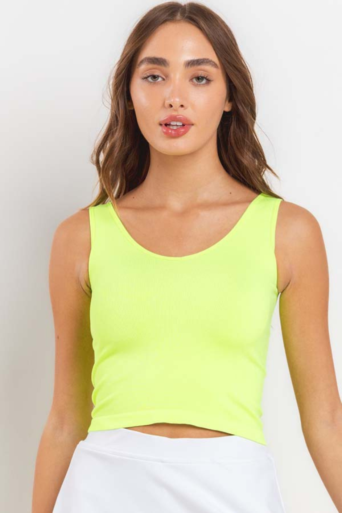 Your Wish Tank Top - Neon Yellow